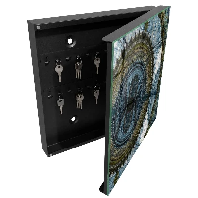 Armoire à clés design Mandala géométrique