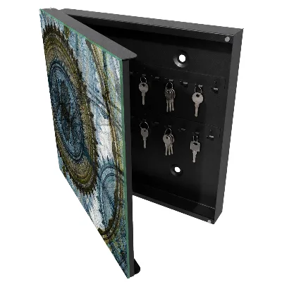 Armoire à clés design Mandala géométrique