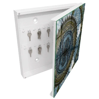 Armoire à clés design Mandala géométrique