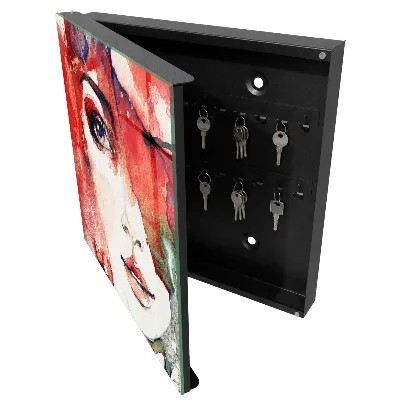 Armoire à clés design Portrait d'une femme