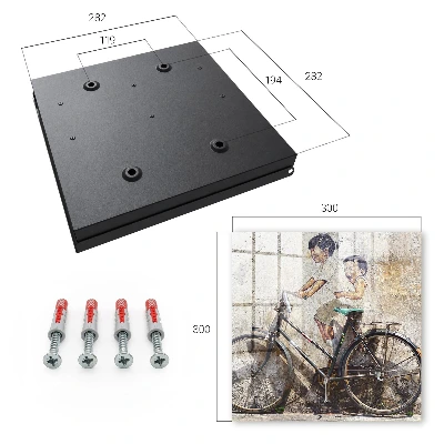 Boîte à clés murale décorative Les enfants et le vélo