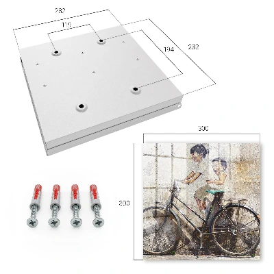 Boîte à clés murale décorative Les enfants et le vélo