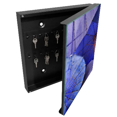 Armoire à clés design Parapluies bleus