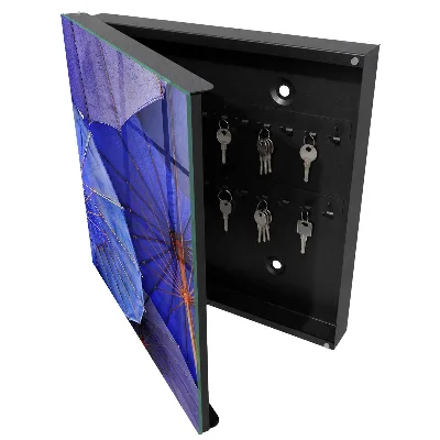 Armoire à clés design Parapluies bleus