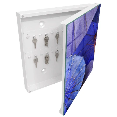 Armoire à clés design Parapluies bleus