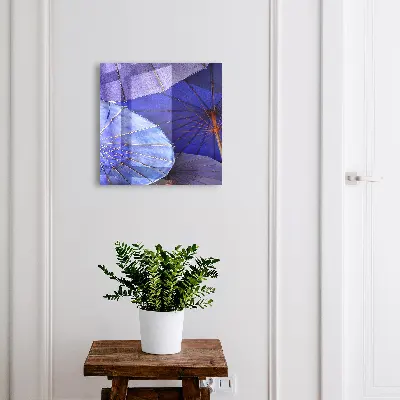 Armoire à clés design Parapluies bleus