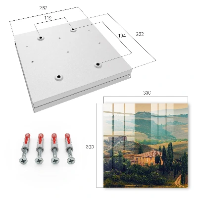 Armoire à clés décorative Paysage toscan