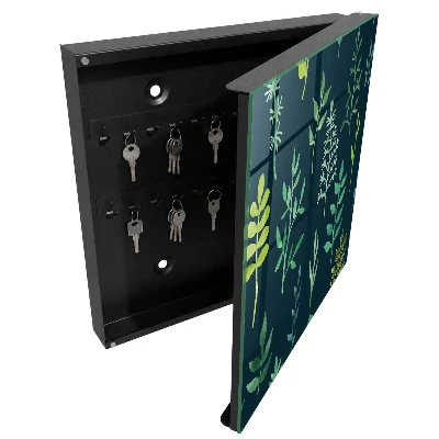 Armoire à clés décorative Feuilles aquarelle