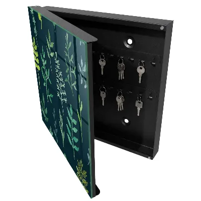 Armoire à clés décorative Feuilles aquarelle