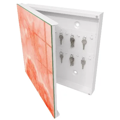 Armoire à clés décorative Abstraction orange