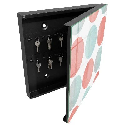 Armoire à clés design Cercles pastel
