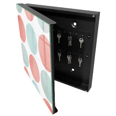 Armoire à clés design Cercles pastel