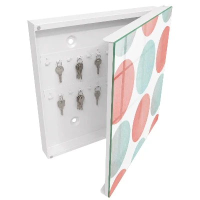 Armoire à clés design Cercles pastel