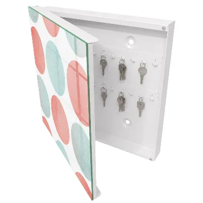 Armoire à clés design Cercles pastel
