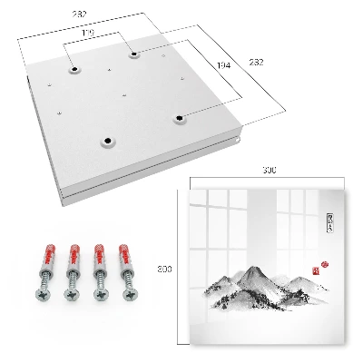 Armoire à clés design Montagnes japonaises