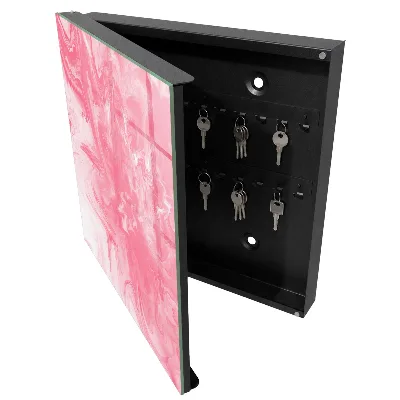 Boîte à clés murale décorative Zéphyr rose