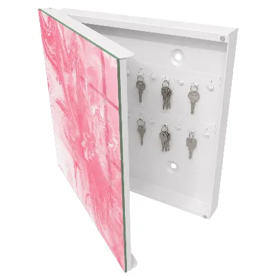 Boîte à clés murale décorative Zéphyr rose