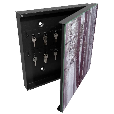 Armoire à clés décorative Forêt de brouillard