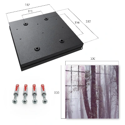 Armoire à clés décorative Forêt de brouillard