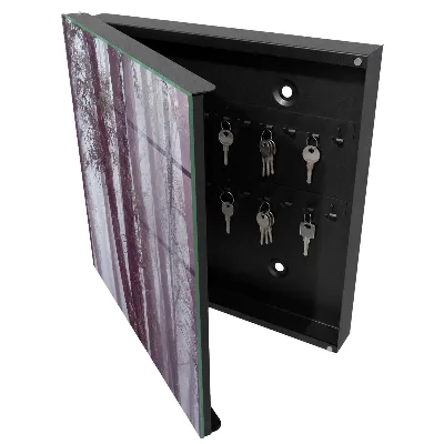 Armoire à clés décorative Forêt de brouillard