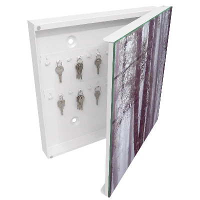 Armoire à clés décorative Forêt de brouillard