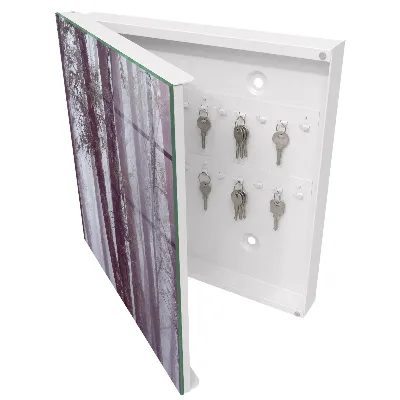 Armoire à clés décorative Forêt de brouillard