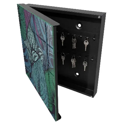 Armoire à clés design Feuilles mystérieuses