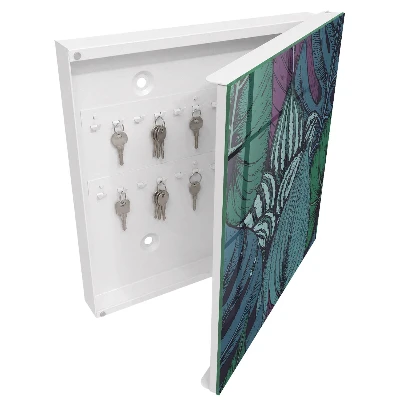Armoire à clés design Feuilles mystérieuses