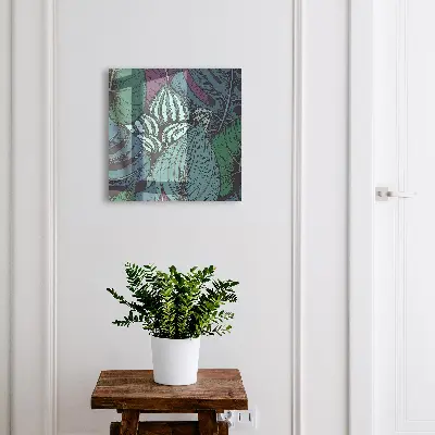 Armoire à clés design Feuilles mystérieuses