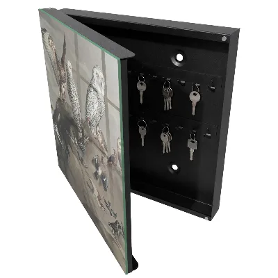 Armoire à clés design Oiseaux sur un rocher