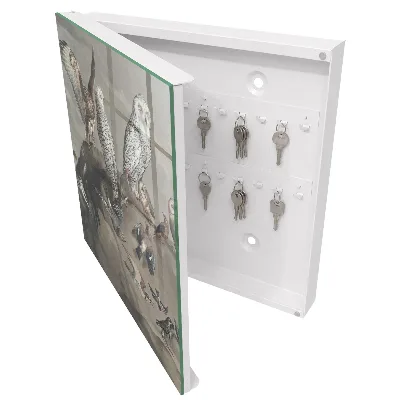 Armoire à clés design Oiseaux sur un rocher