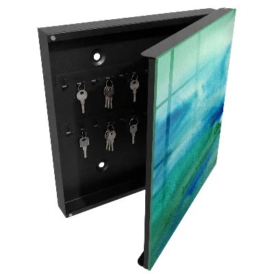 Armoire à clés décorative Bleu aquarelle