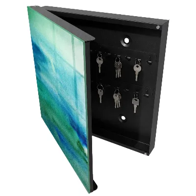 Armoire à clés décorative Bleu aquarelle