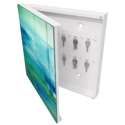Armoire à clés décorative Bleu aquarelle