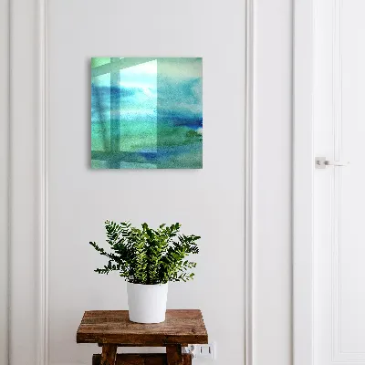 Armoire à clés décorative Bleu aquarelle