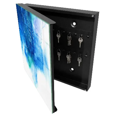 Armoire à clés décorative Vagues bleues