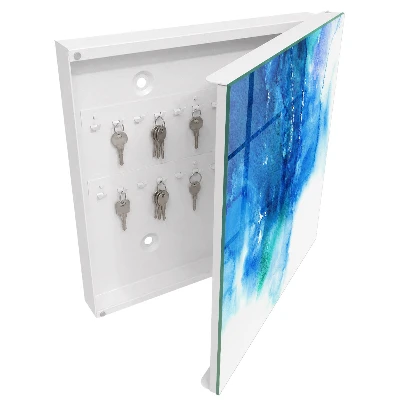 Armoire à clés décorative Vagues bleues
