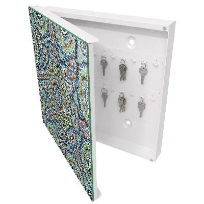 Boîte à clés murale décorative Mosaïque colorée