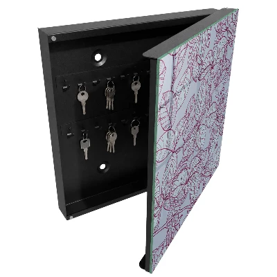 Armoire à clés design Feuilles de Bourgogne