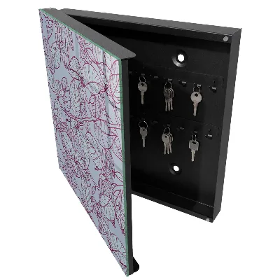 Armoire à clés design Feuilles de Bourgogne