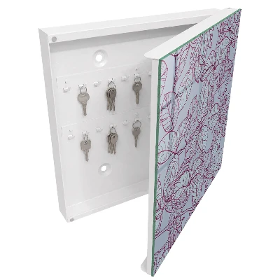 Armoire à clés design Feuilles de Bourgogne