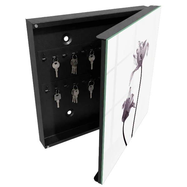 Armoire à clés design Fleurs minimalistes