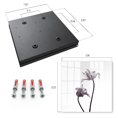 Armoire à clés design Fleurs minimalistes