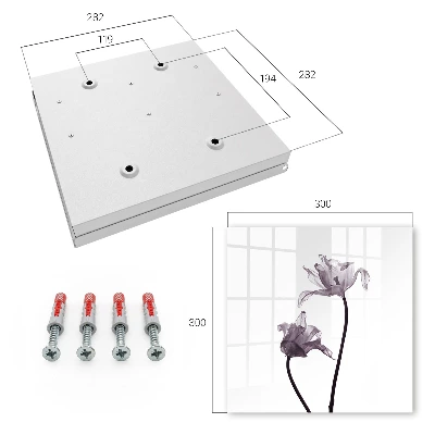 Armoire à clés design Fleurs minimalistes