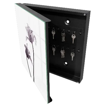 Armoire à clés design Fleurs minimalistes