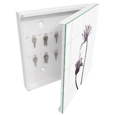 Armoire à clés design Fleurs minimalistes