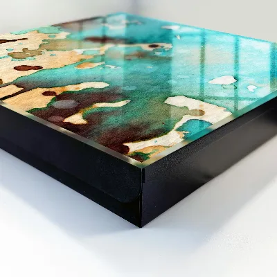 Armoire à clés design Abstraction turquoise