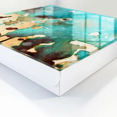 Armoire à clés design Abstraction turquoise