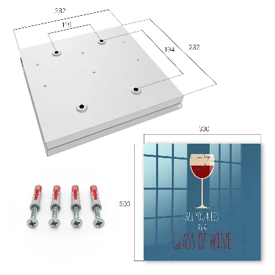 Boîte à clés murale décorative Un verre de vin