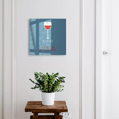 Boîte à clés murale décorative Un verre de vin